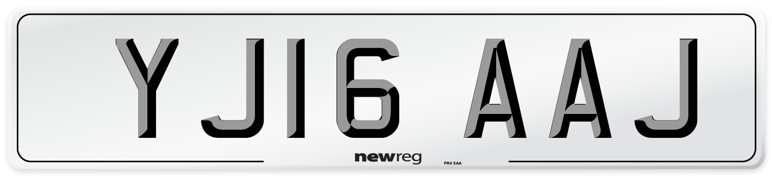 YJ16 AAJ Number Plate from New Reg